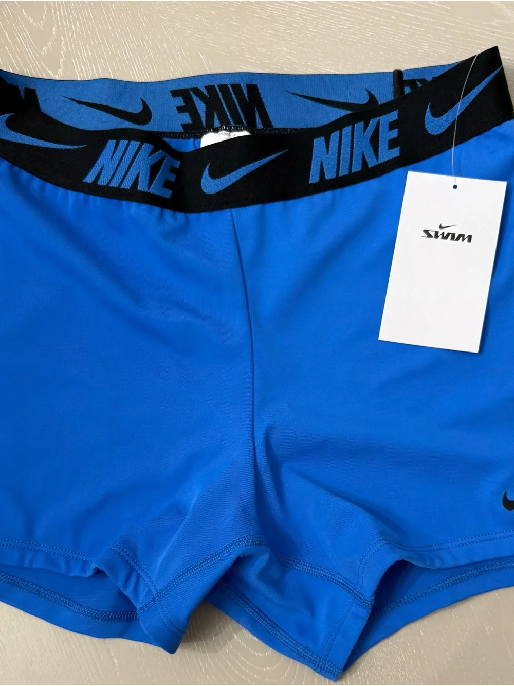Nike Royal Blue athletic short with Black Logo Waistband